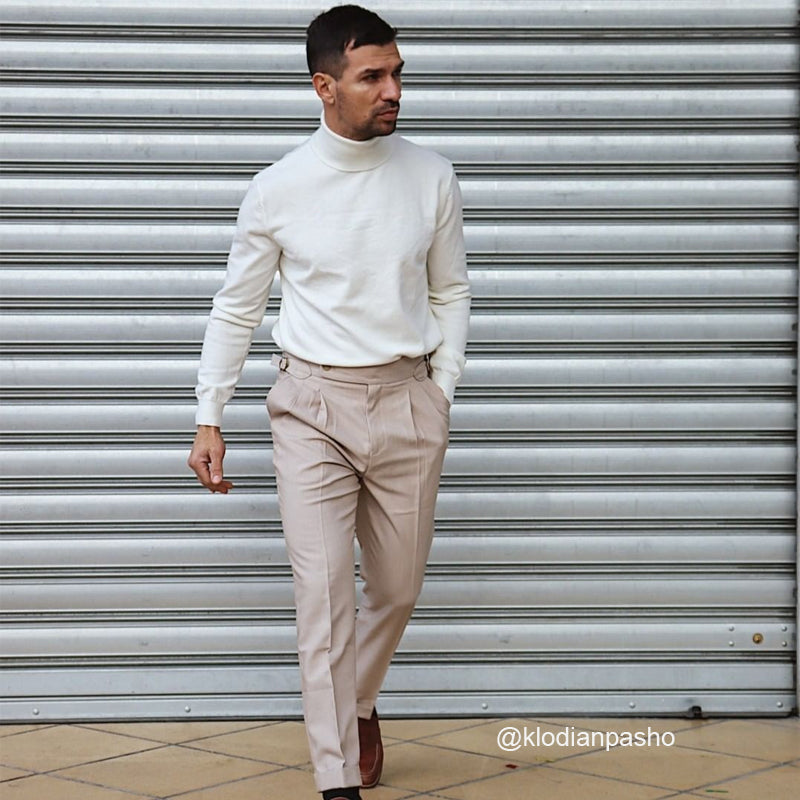 Efterår og Vinter Turtleneck Business Casual Slim Langærmet Sweater