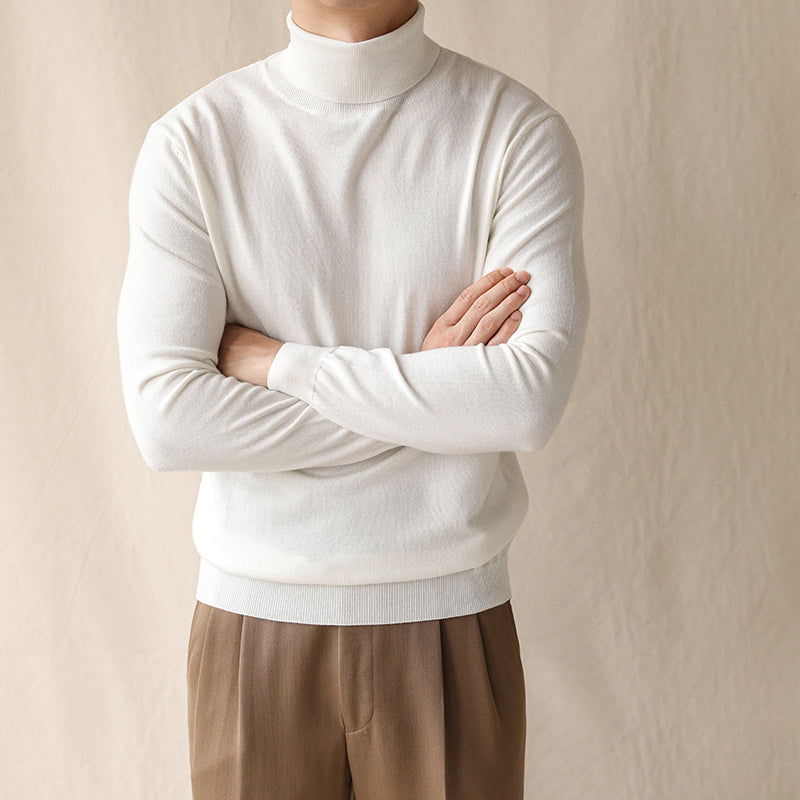Efterår og Vinter Turtleneck Business Casual Slim Langærmet Sweater