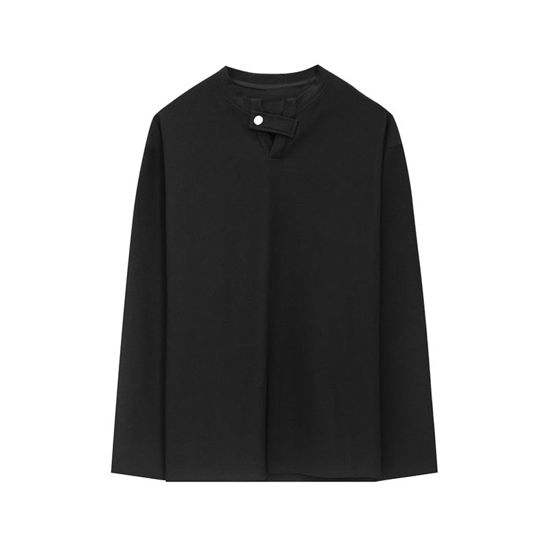 Herre Løs Ensfarvet V-hals T-shirt