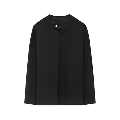 Herre Løs Ensfarvet V-hals T-shirt