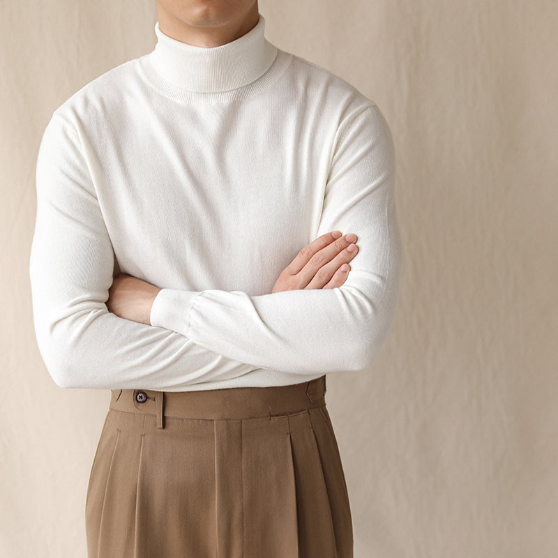 Efterår og Vinter Turtleneck Business Casual Slim Langærmet Sweater
