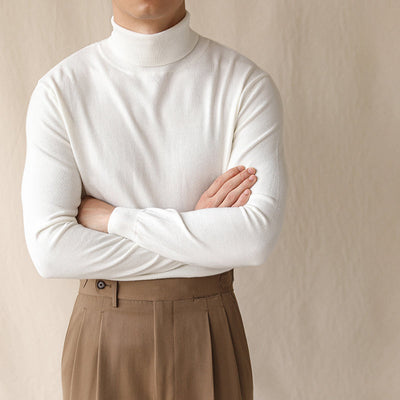 Efterår og Vinter Turtleneck Business Casual Slim Langærmet Sweater