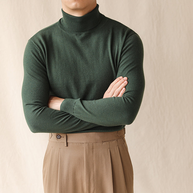 Efterår og Vinter Turtleneck Business Casual Slim Langærmet Sweater