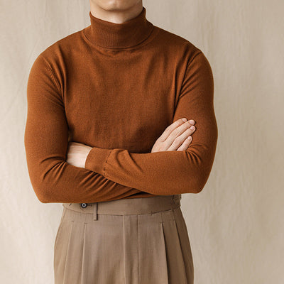 Efterår og Vinter Turtleneck Business Casual Slim Langærmet Sweater
