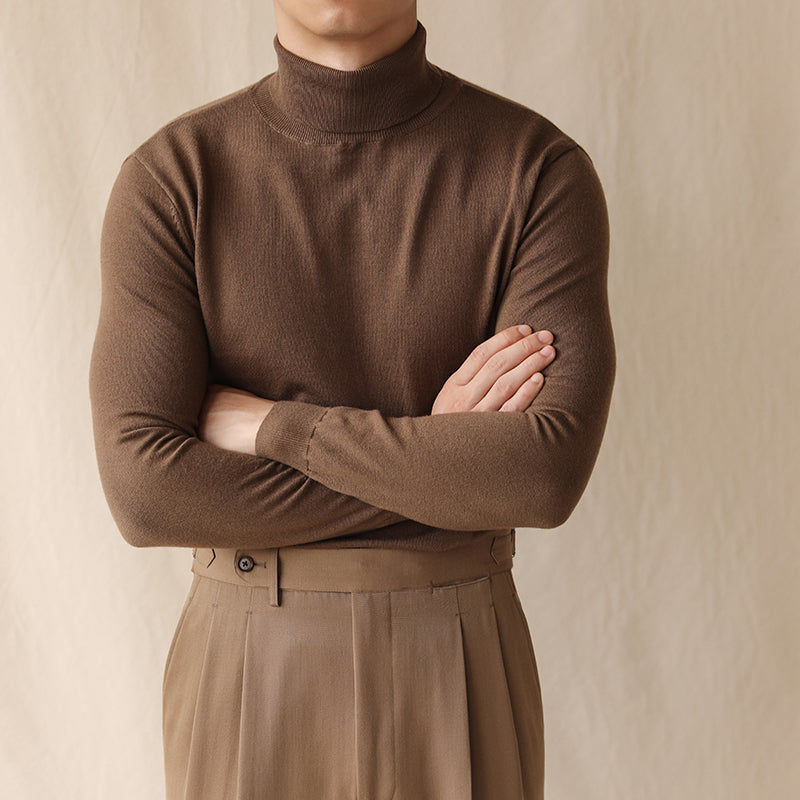 Efterår og Vinter Turtleneck Business Casual Slim Langærmet Sweater