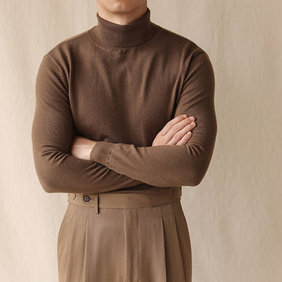 Efterår og Vinter Turtleneck Business Casual Slim Langærmet Sweater