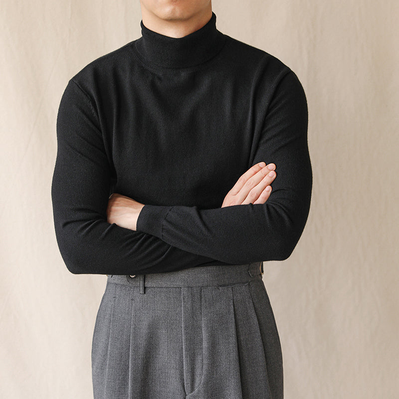 Efterår og Vinter Turtleneck Business Casual Slim Langærmet Sweater