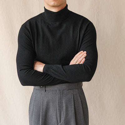 Efterår og Vinter Turtleneck Business Casual Slim Langærmet Sweater