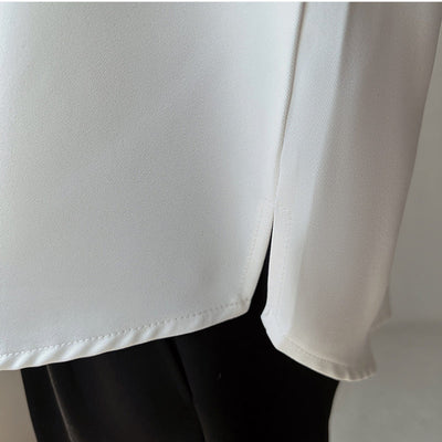 Mænds britisk cubansk krave ensfarvet langærmet afslappet skjorte