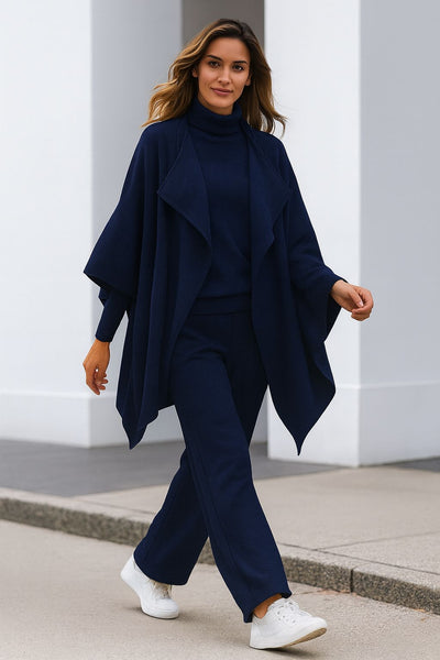 "Mella" cardigan, sweater og bukser sæt