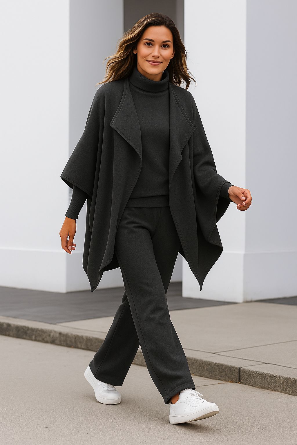 "Mella" cardigan, sweater og bukser sæt