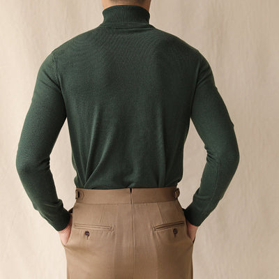 Efterår og Vinter Turtleneck Business Casual Slim Langærmet Sweater