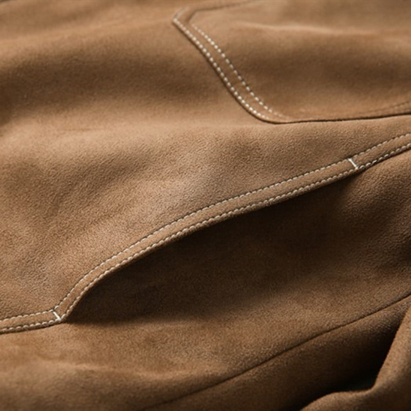 Herre Faux Sherpa Fôret Jakke, Vintage Varm Vinterfrakke, Retro Casual Fleece Ydertøj